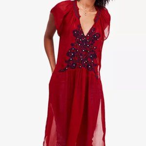 Free People Love Song Embroidered Tunic